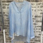 kim rogers  Light Blue Shirt Tunic Top Size Small Photo 0