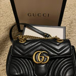 Gucci  Marmont Black & Gold Bag Photo 0