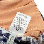 J.Crew  Textured Padded Gingham French Bikini Top Size 2X Blue White Check Beach Photo 4