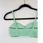 Babaton NWT Aritzia Womens Bra Green Sculpt Knit Ribbed Wireless Bralette Medium Photo 5