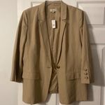 Loft  Tan Blazer Elegant Suit Jacket size 14 brand new length 28” bust 40” Photo 4