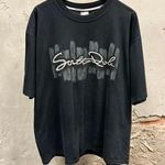 Southpole Vintage Y2K Textured Metallic Graphic Black Oversized Tee Streetwear Photo 0