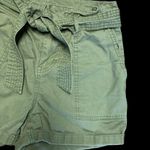 Vanilla Star army green high waisted stretch paper bag shorts with belt size 26 Photo 3