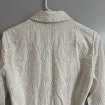 ZARA White Eyelet Fit and Flare Long Sleeve Dress Size XS Photo 10