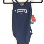 Tyr. Guard+ One Piece Swimsuit Diamondfit Open Back Navy Blue 34 US M Photo 0
