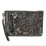 Victoria's Secret  Clear Jelly Black Lace Large Wristlet Bag Pouch Photo 0