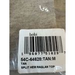 Bobi Revolve  Los Angeles Split Hem Regan Top in Tan Size M Photo 2