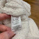 Lulus  Cropped Sweater Womens Size‎ Medium Ivory White Fuzzy Knit Mock Neck Long Photo 5