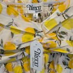 NWT Trixxi Yellow and White Lemon Tiered Puff Sleeve Mini Dress Size L Photo 2