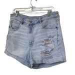 American Eagle light wash mom denim short Photo 1