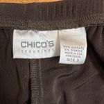 Chico's 3 Travelers Pants Womens XL Brown Slinky Pull On Stretch Wide Leg Ankle Photo 9