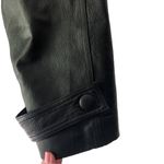 Liz Baker Vintage Leather Jacket Black Trench Coat XL Photo 2