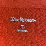 kim rogers  XL tropical oasis coral long sleeve button down lightweight jacket Photo 5