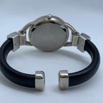 Studio time womens 32mm Quartz analog cuff bracelet watch silver tone 7” runs Photo 3