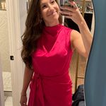 PRETTYGARDEN Hot Pink Satin Dress Photo 4
