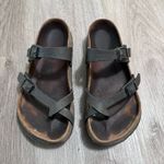 Birkenstock Women's Mayari Birkibuc Sandals Pebbled 38 Brown Black Photo 2