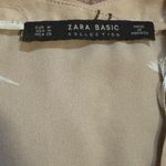 ZARA  Basic Collection Size M Bird Print Shirt Blouse Top Petal Back Hi-Lo Photo 6