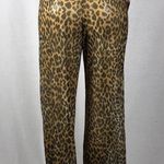Zuliana Size M/L Animal Print Sheer Pants. Made in USA. New With Tags Brown Photo 1