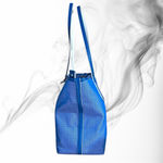 Coach Blue Denim Taxi Zip Tote Bag Leather Trim with COA Photo 7