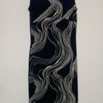 Charlotte Russe Vintage Y2K Swirl Black Tan Patterned Midi Dress Sz Small Photo 4