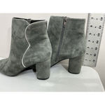 Womans Chelsea Crew Black Label Tatiana Ankle 6.5/7 Gray Side Zip Block Heel Size undefined Photo 3
