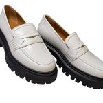 Maje  White penny Loafers Black lug Soles 40 Photo 3