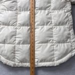 YPB Cream Puffer Jacket Women's‎ Large Winter Quilted Coat Warm Zip Snap Neutral White Photo 8