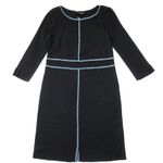 Ming Wang NWT Mosaic Trim Knit Dress in Black XS Photo 1