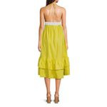 Fanm Mon Yamile Floral Embroidered Halter Tie Neck Midi Dress Size XS Photo 1