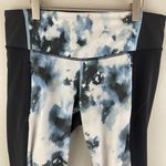 Lululemon Black Mini Blooming Pixie Aquamarine Stop At Nothing Crop Leggings Photo 6