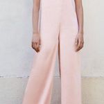 ZARA Strapless Satin Jumpsuit Photo 0