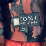 Red Black striped silky cropped blazer, size PS Photo 1