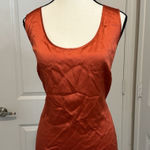 Vintage Escada Silk Blend Tank Top Red Orange Scoop Neck Sleeveless Size‎ 42 M/L Photo 0