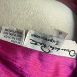 Oscar de la Renta Vintage  dopamine Fuchsia pink Satin like Blouse button down 8‎ Photo 2