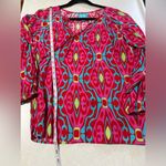 Escapada  Women's Multicolor Festive 3/4 Sleeve Top Size XS Photo 9