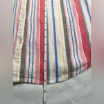 Old Navy Medium Linen Blend Cute White Stripe Beach MIDI Dress Wispy Linen Blend Photo 8