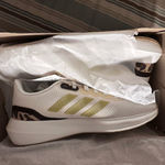 Adidas NWT women’s Runfalcon 3.0 W Cream and Gold Sneakers Photo 1