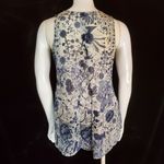Converse  White & Blue Floral Sheer Tank Top (S) Photo 3
