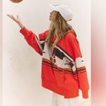 Free People Movement NWT  Sprint To The Finish Logo Hoodie In Pomegranate Photo 3