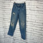 Old Navy  O.G. Loose High Rise Distressed Blue Jeans Women’s 2 Raw Denim Casual Photo 7