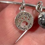 Shine I Love My Dog Silver Tone Stainless Steel Charm Bangle Bracelet Photo 3