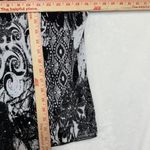 Vintage Brittany Black M Pleat Abstract Top Y2K Glam Glitter Paisley Sequin Club Size M Photo 5