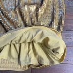 EXPRESS Gold Sequin Open Back Halter Mini Dress ~ Size Small 🧡🍄 Photo 8