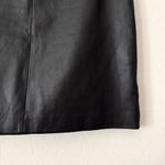 St. John  Stretch Napa Leather Stretch Pencil Skirt In Caviar Size 12 Photo 8