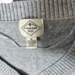 st. john's bay  Sweater Women Size Medium Gray Long Sleeve V Neck 3 Button Cotton Photo 1