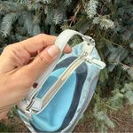 Coach *RARE*  Denim Wave Patchwork Demi Bag Suede Light Blue Handbag Y2K Photo 5