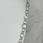 Cookie Lee  Textured Circle Chain Link Necklace Silver Tone 41" Long ✨ Photo 8