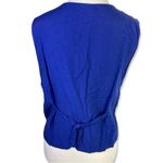 ⭐️VINTAGE AGAPO Open Weave Royal Blue Vest Size 6 Photo 5