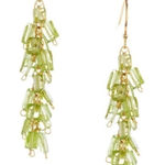 Candela  peridot chicklet drop earrings Photo 0