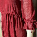 Siren Lily Maternity Top Red Sheer Vneck Sparkling Top Brand New Medium Photo 4